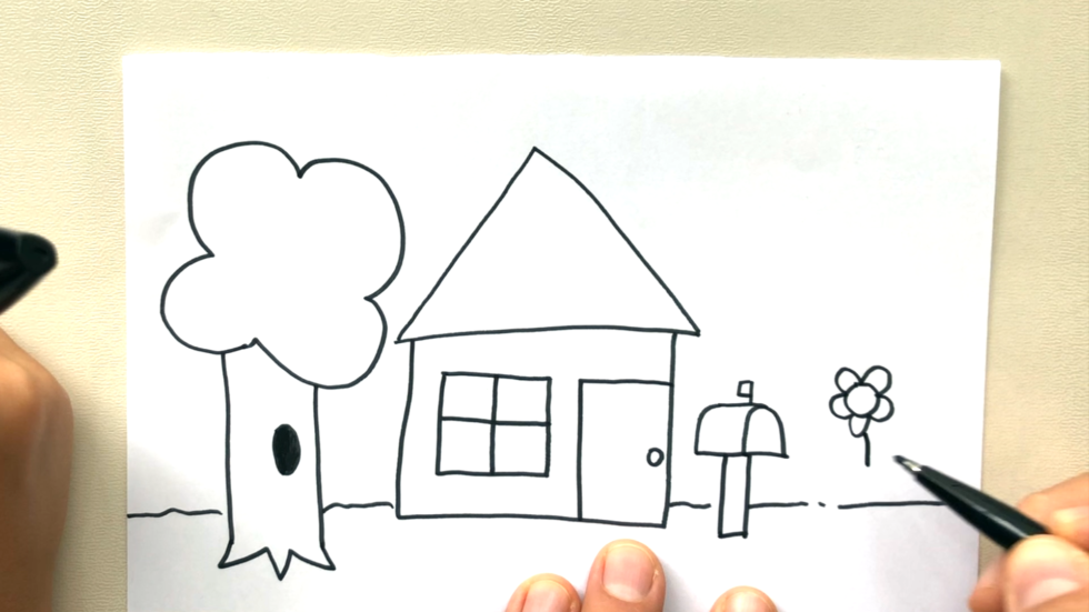 How To Draw A House For Young Kids - Easy How To Draw For Kids